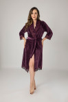 Жіночий халат Nusa велюровий (Фіолетовий)