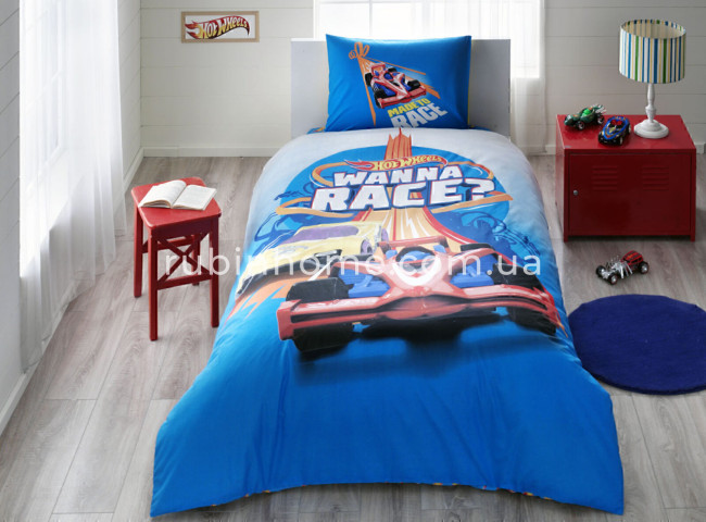 Постельное белье TAC Disney 160×220 см Hot Wheels Race