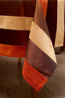 Cкатертина Kayra “Шенілова полоска” кольорова, 165×300 cм (Коричневий)