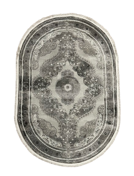 Ковер ADELINA R0002B DARK GREY OVAL